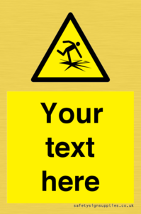 Custom warning thin ice